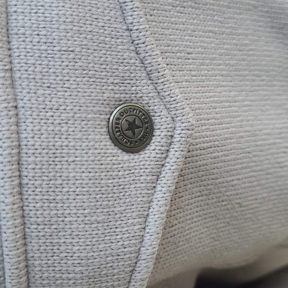 SCHAEFER Outfitter Ramshorn Light Grey Sz L Mens Zip Sweater Fleece Jacket NEW - Picture 3 of 11